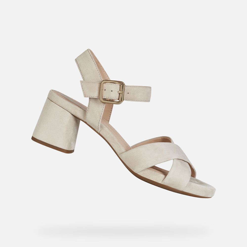 Geox Bayan Sandalet Bej Rengi - Genziana - FQT-059237